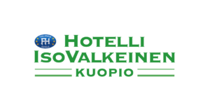 Hotelli IsoValkeisen logo vihreällä