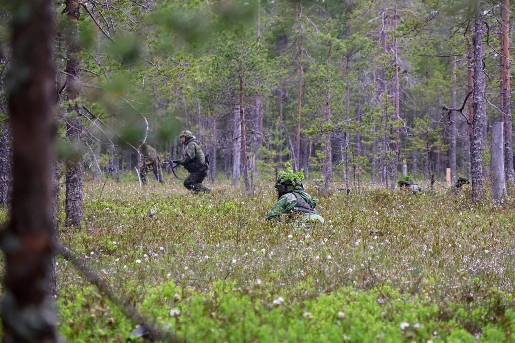 Sotilaita metsässä