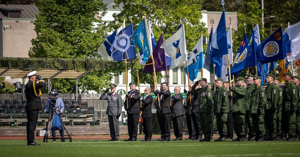 MPK:n osasto Paraatikatselmuksessa puolustusvoimain lippujuhlassa 4.6.2026